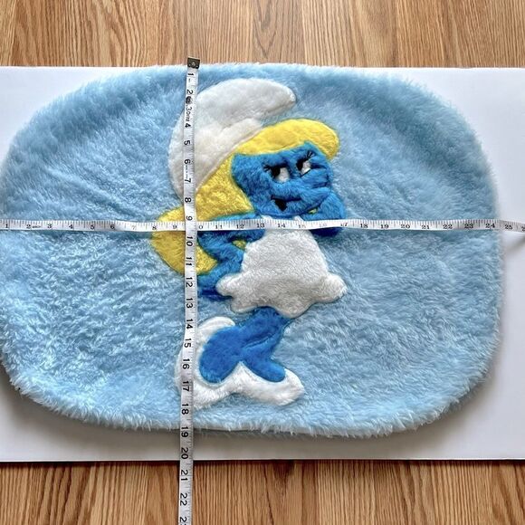 Vintage smurfette plush pillow cover sham - Picture 8 of 11